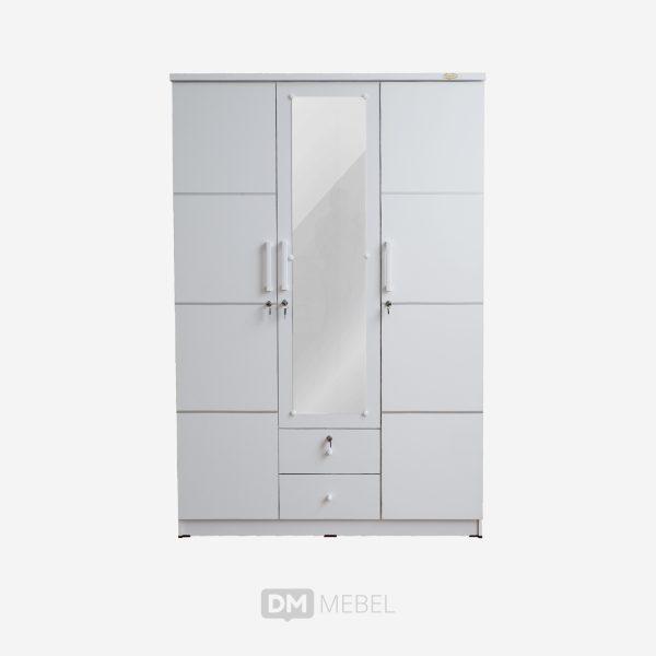 LEMARI PINTU 3 LPP 32 LR WHITE (1)