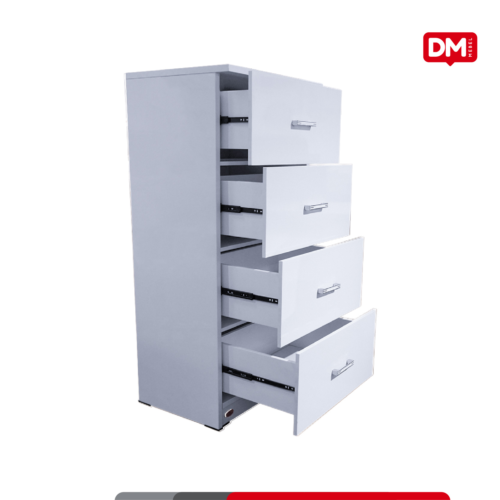 Meja Nakas Drawer UPVC Patera Susun 4 Laci DM Mebel Jogja