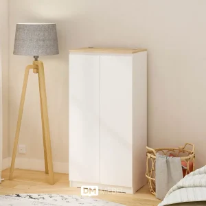 DM MEBEL LEMARI HIJAB LINUS LJ60 PRO OAK WHITE METROPOLIS-1