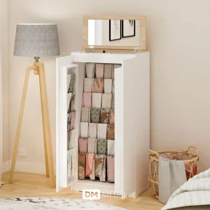 DM MEBEL LEMARI HIJAB LINUS LJ60 PRO OAK WHITE METROPOLIS-3