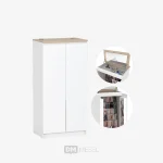 DM MEBEL LEMARI HIJAB LINUS LJ60 PRO OAK WHITE METROPOLIS-4