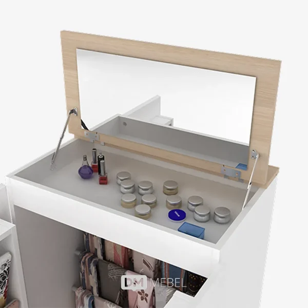 DM MEBEL LEMARI HIJAB LINUS LJ60 PRO OAK WHITE METROPOLIS-7