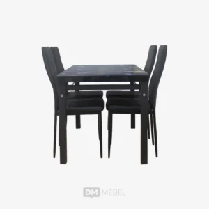 MEJA MAKAN KACA IMPORTA PEVITA BLACK (1)