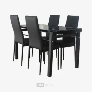 MEJA MAKAN KACA IMPORTA PEVITA BLACK (3)