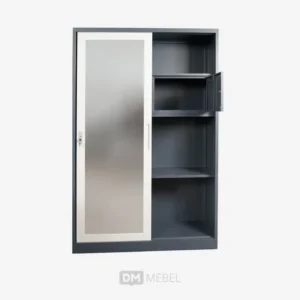 LEMARI BESI PINTU FORTE SL 121B DARK GREY-WHITE LINE (5)