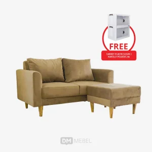 Sofa 2 Seat Alden [FREE Cabinet]