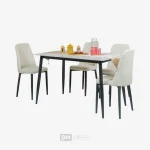 DM MEBEL MEJA MAKAN K4 MM N180 BUFALO WHITE