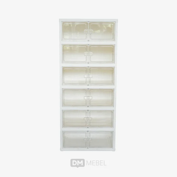 DM MEBEL RAK LEMARI SEPATU TRANSPARAN 1 KOLOM 6 LAYER AONEZ_ WEB SATUAN (1)