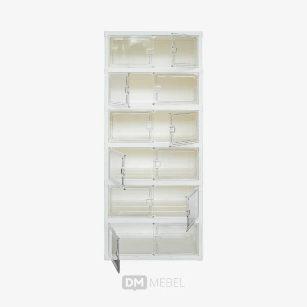 DM MEBEL RAK LEMARI SEPATU TRANSPARAN 1 KOLOM 6 LAYER AONEZ_ WEB SATUAN (2)