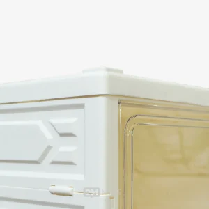 DM MEBEL RAK SEPATU PLASTIK TRANSPARAN LIPAT 1 KOLOM 4 LAYER_WEB SATUAN_5