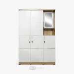 LEMARI PARTIKEL PINTU 3 ALBA WDD3 SONOMA OAK - WHITE (5)
