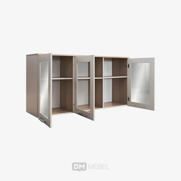 DM MEBEL LEMARI KITCHEN SET ATAS PINTU 3 KACA ARUNA METROPOLIS (2)