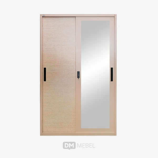 LEMARI PAKAIAN BESI P2 SLIDING OSWS RATTAN 01 UK 120 OLYMSTEEL_web satuan_ (1)