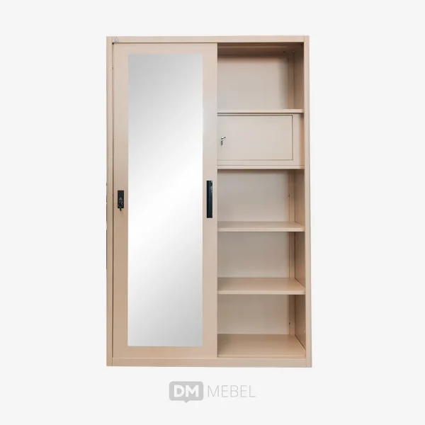 LEMARI PAKAIAN BESI P2 SLIDING OSWS RATTAN 01 UK 120 OLYMSTEEL_web satuan_ (4)