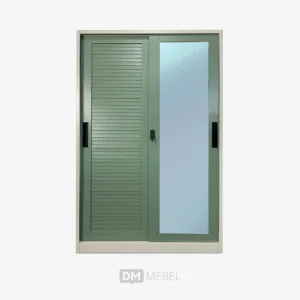 DM MEBEL LEMARI PAKAIAN BESI PINTU 2 SLIDING WB 301CG UK 120 GREEN ACERO_web satuan_(1)