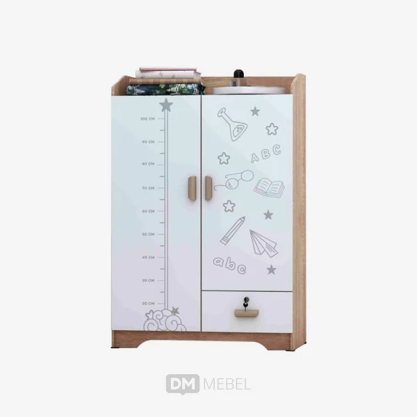 DM MEBEL LEMARI PARTIKEL ANAK PINTU 2 RAK GANTUNG BLP07 BROWN ROMARO PRB_web satuan_(1)