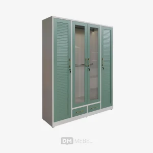 DM MEBEL LEMARI PAKAIAN BESI P4 LED WB 401CG GREEN BUFALO_web satuan_(1)