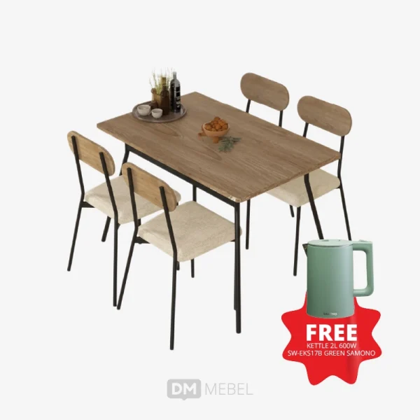 DM MEBEL MEJA MAKAN K4 LULA DS 110 ACTIV+free kettle