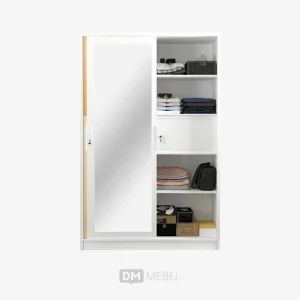 DM MEBEL LEMARI PAKAIAN BESI P2 SLIDING FORTE SL 123A WHITE WOODEN UK 120 ACTIV_web satuan_ (2)