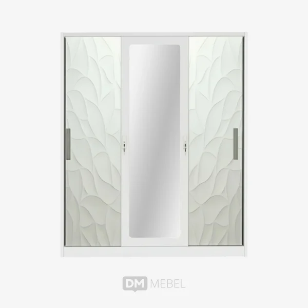 DM MEBEL LEMARI PAKAIAN BESI PINTU 3 SLIDING UK 160 KSL 1635 WHITE LUNARSOL_web satuan_ (3)