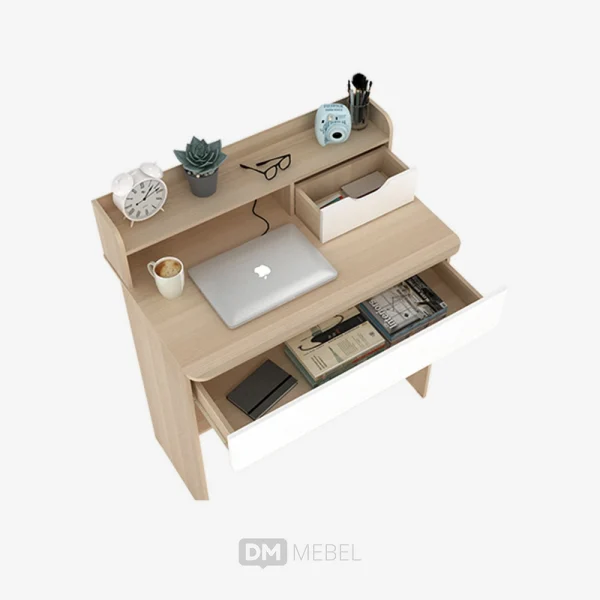 DM MEBEL MEJA KANTOR FUJI DESK PRO OAK WHITE METROPOLIS_web satuan_ (3)