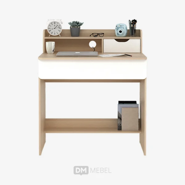DM MEBEL MEJA KANTOR FUJI DESK PRO OAK WHITE METROPOLIS_web satuan_ (4)