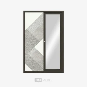 LEMARI PAKAIAN BESI PINTU 2 SLIDING IMP S020 B88 FM UK 90 BLACK IMPORTA